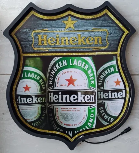 Moldura, Quadro Decorativo Iluminado de Parede Heineken