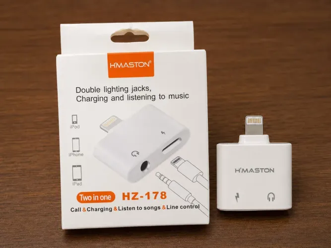 Adaptador Lightning para P2 e Carregador H?Maston HZ-178