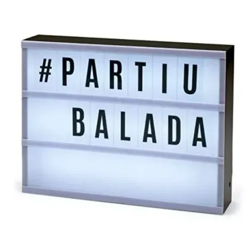Lightbox LED - Painel Luminoso com Letras (Personalize sua Frase!)