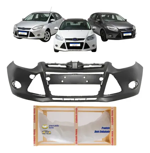 Parachoque Ford Focus 2014 2015 Hatch Sedan Preto