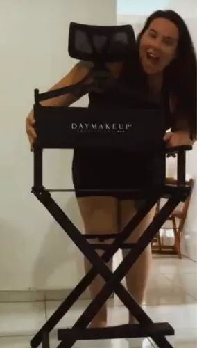 Kit cadeira de maquiagem diretor mais bolsa para transporte. DAYMAKEUP ORIGINAL