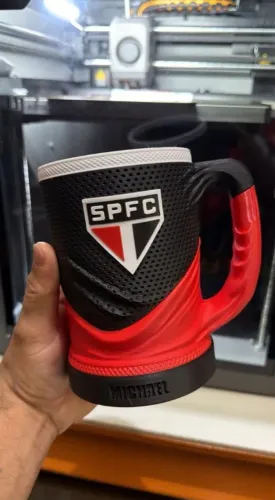 Porta copo personalizado - São Paulo acompanha copo inox 500ml