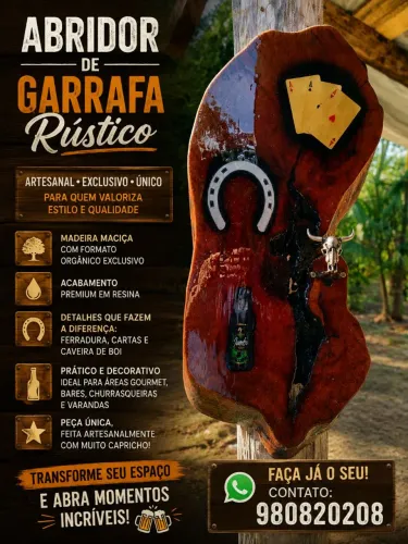 Peças rústicas em madeira