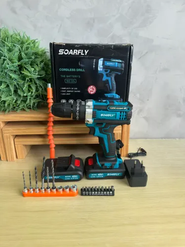 Parafusadeira / Furadeira SOARFLY 18V | 2 Baterias | Caixa de Papelão | Entrega Imediata