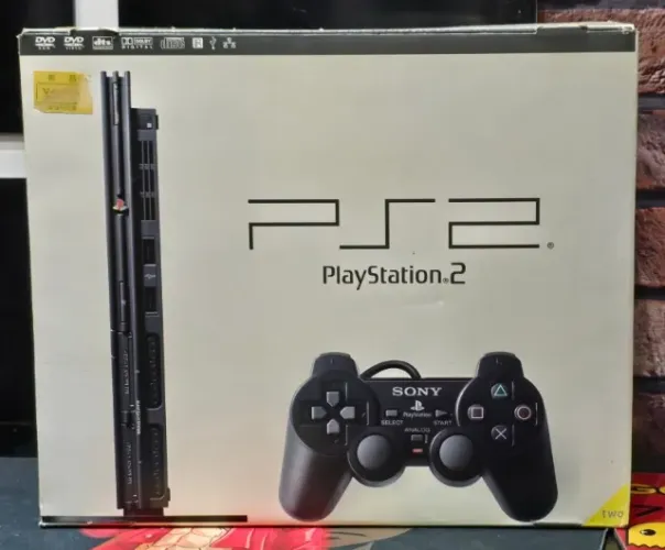 Console PS2 Slim SCPH 70000 Charcoal Black Completo Japonês