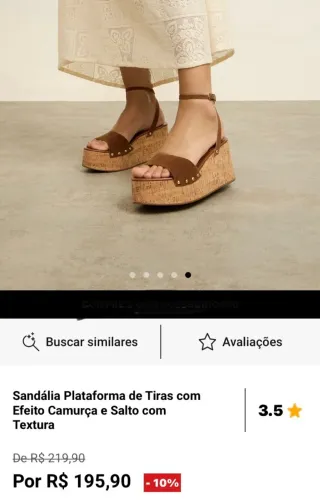 Salto Plataforma nº36 marca Santinato valor$100,00