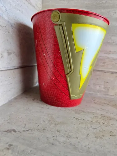 Balde de Pipoca Shazam! Cinépolis Oficial DC (2019) - Relevo Peitoral 3D Colecionável
