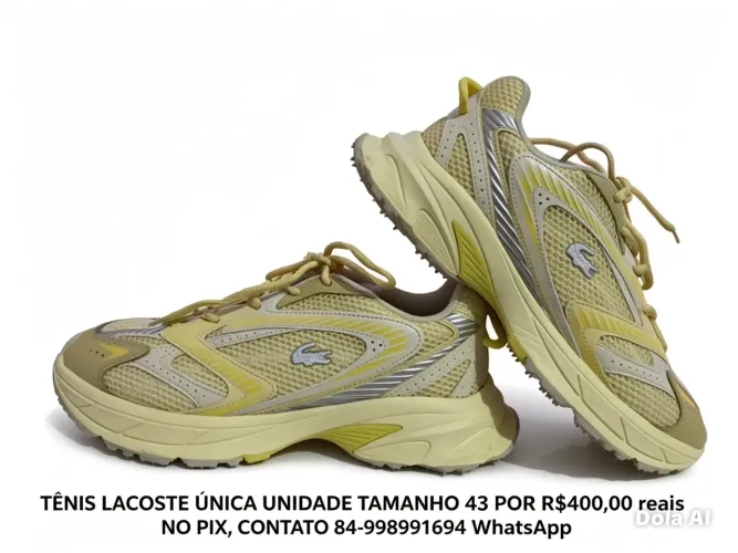 Tênis Lacoste Original Amarelo