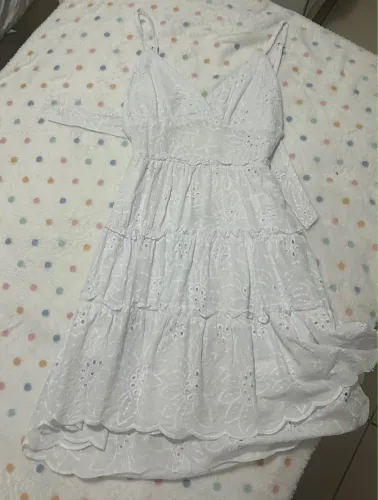 Vestido Branco de cambraia