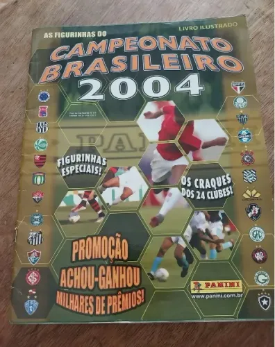 Álbum Campeonato Brasileiro 2004 Panini - 99% Completo - Faltam Só 4 Figurinhas