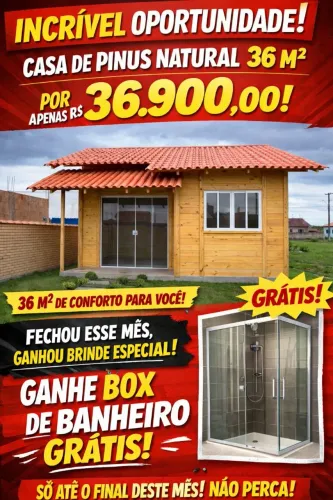 PROMOÇÃO DE CASAS PRÉ FÁBRICADAS 