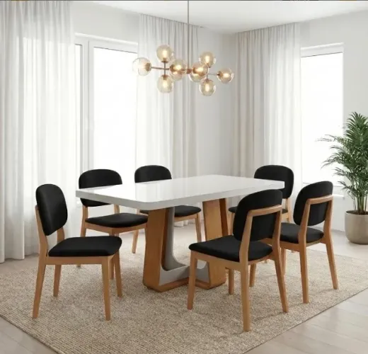 Conjunto de Jantar Bellagio 6 Lugares