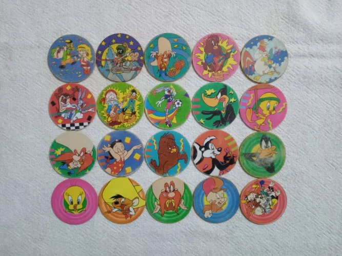 20 Tazos Looneytunes Elma Chips