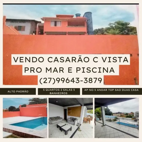 Vendo ou troco casarão com vista pro mar e piscina