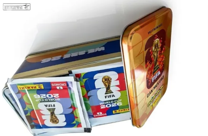 Lata Copa Do Mundo FIFA 2026 panini original com 100 Envelopes de figurinhas
