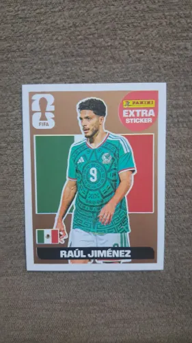 Figurinha Extra Sticker Raul Jiménez Bronze 2026
