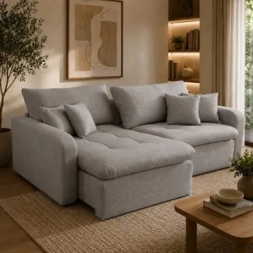 Sofá Retrátil Viena 2,30 m Linho Produto Novo - Pronta Entrega