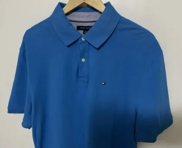 CAMISA TOMMY HILFIGER  GOLA POLO XL MASCULINA AZUL