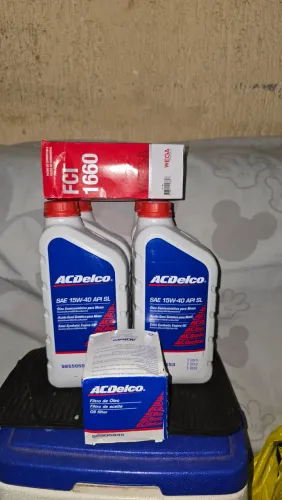 Kit Troca de Óleo ACDelco 15W40 + Filtros (Original/Novo)