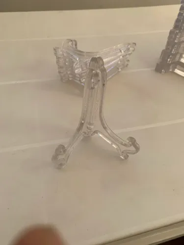 Kit de Suportes de Acrílico Transparente para Pratos e Objetos - Diversos Tamanhos