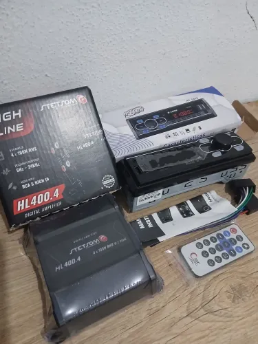 Amplificador Stetsom HL400.4 Radio Bluetooth H-TECH 4 Drivers<br>4 Drivers - 100,00