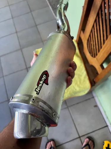 Ponteira escapamento alumínio Jeskap CB500 antiga