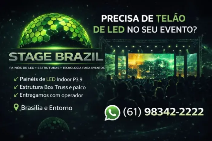 LOCAÇÃO DE PAINEL DE LED P3.9 INDOOR EM BRASÍLIA/DF