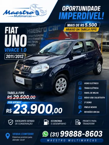Fiat Uno Vivace Celeb. 1.0 EVO F.flex 8V 5P 2012