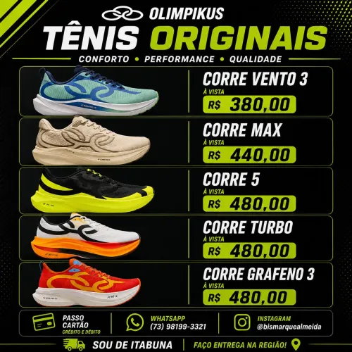 Tênis olimpikus corrida 
