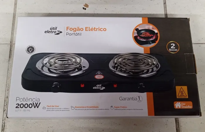 FOGÃO ELÉTRICO 2 BOCAS 127V 2000W