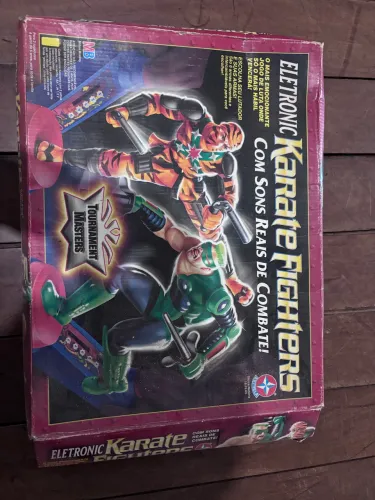 Brinquedo eletronic karate figthers estrela vintage