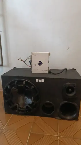 Caixa Trio Automotiva Subwoofer Bravox + Corneta + Tweeter + Módulo Falcon