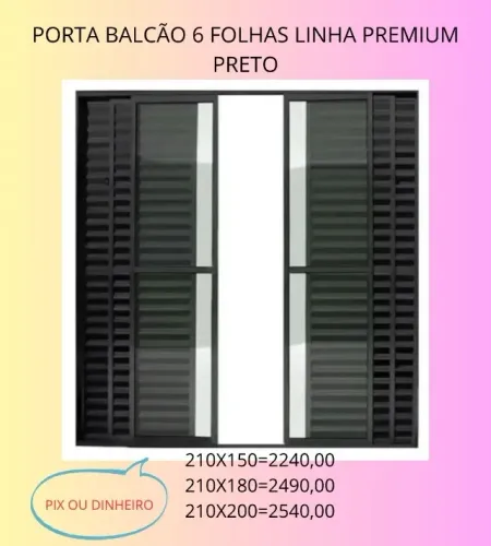 PORTA BALCÃO DIRETO DA FABRICA 6 FOLHAS LINHA PREMIUM PAGAMENTO NA ENTREGA