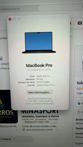 Macbook pro m3 pro 36gb ram ssd 512
