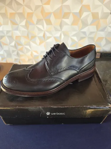 Derby Brogue Preto Solado em couro - Webasic