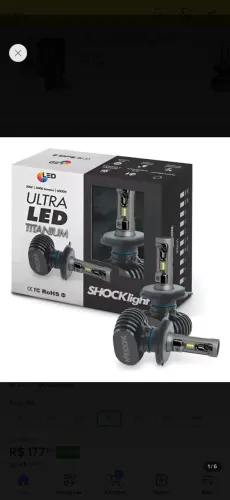 Ultra Led Shocklight Titanium 10.000 Lúmens 6000k Encaixe