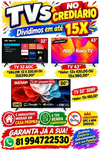 TVS NO CREDIÁRIO