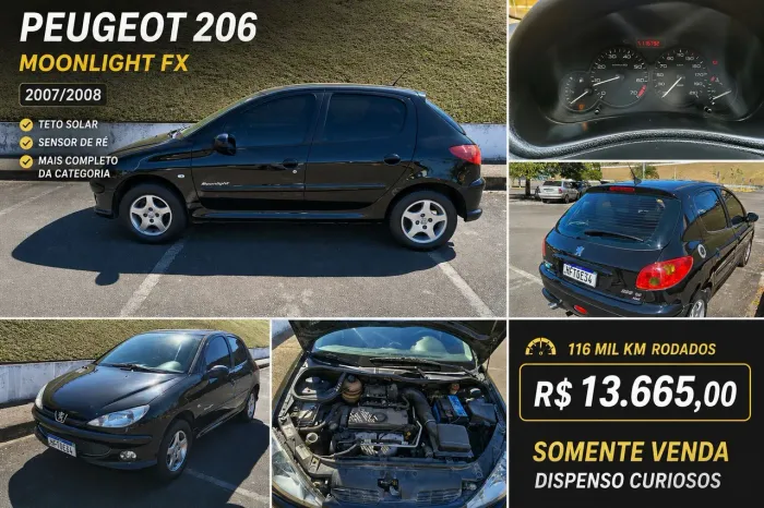 Peugeot 206 Moonlight 1.4 Flex 8V 5P 2008