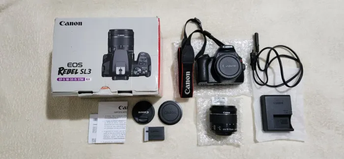 Canon SL3 Wi-fi 4K com Lente 18-55mm