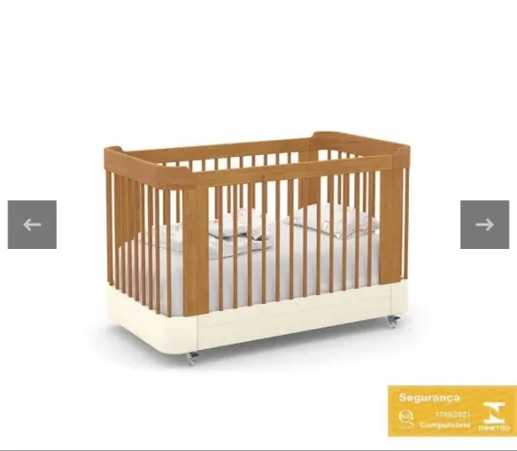 Berço Nido Novo - Marca Matic vira mini berço e mini Cama