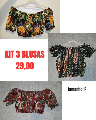 Kit 3 blusas femininas