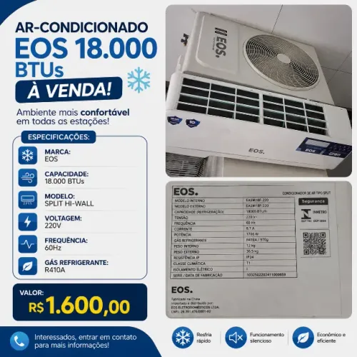 Ar Condicionado EOS 18.000 btus
