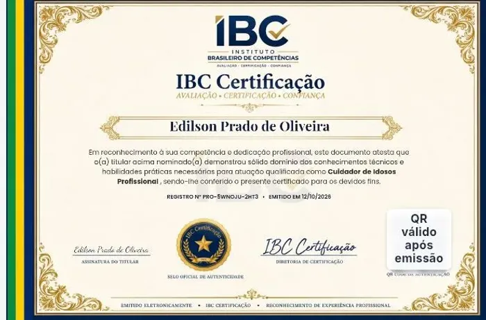 Cuidador de idosos.