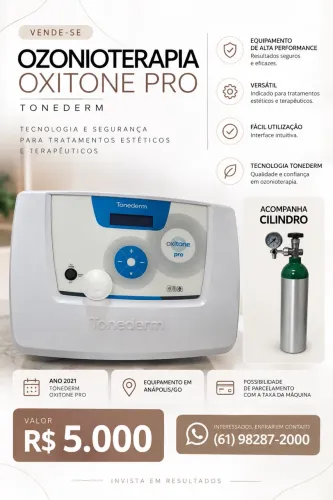 Oxitone Pro Tonederm - Aparelho de Ozonioterapia + Cilindro