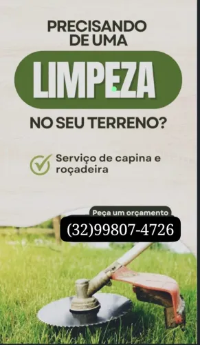 Faço serviço de roçadeira capina e limpeza em geral 
