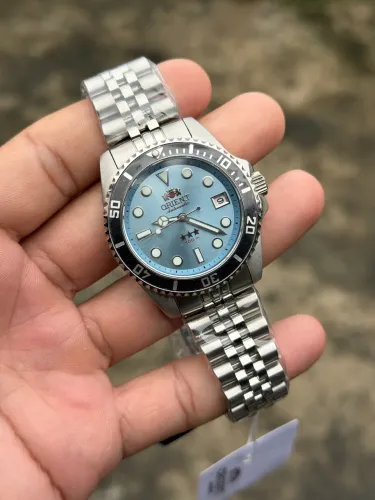 Relógio Masculino Automático Orient Sub 39 (Reduced) Azul Celeste