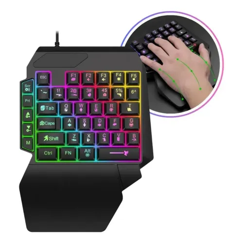 Teclado gamer de mão unica
