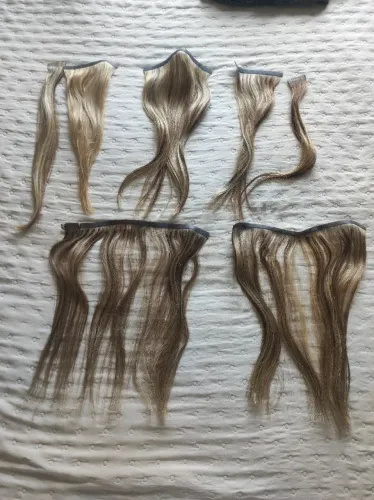 Mega hair 35cm cabelo loiro com fita adesiva