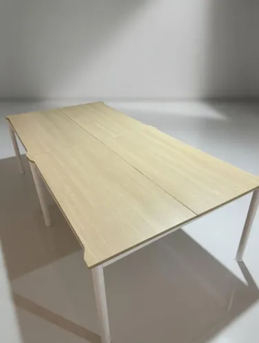 Mesa grande estrutura ferro chapeado