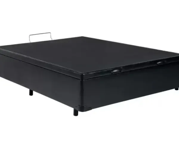 Base Cama Box Casal com Baú - 38x138x188cm